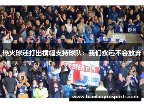 热火球迷打出横幅支持球队：我们永远不会放弃